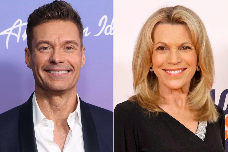 <p>Stewart Cook/ABC via Getty Images; Frazer Harrison/Getty Images</p> Ryan Seacrest and Vanna White