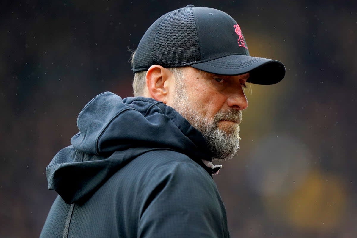 Jurgen Klopp felt it made sense to give Liverpool’s players two days off after the defeat at Wolves (Tim Goode/PA) (PA Wire)