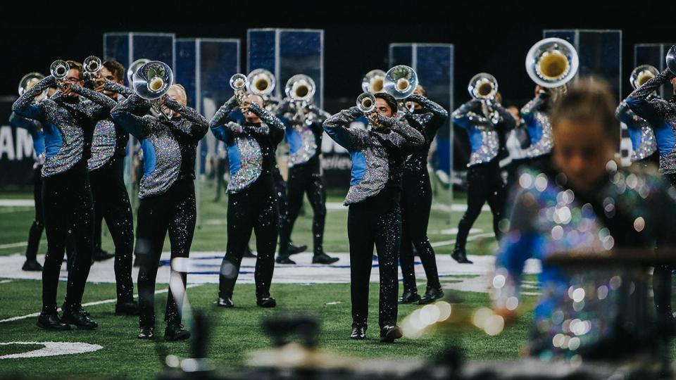 The Blue Knights is one of seven drum corps that will perform in West Texas Drums on July 17 in Bain-Schaeffer Buffalo Stadium at West Texas A&M University.