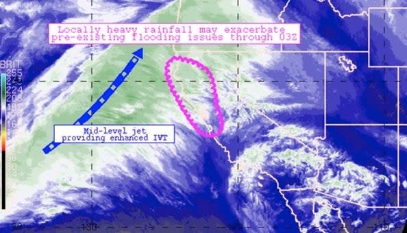 NWS map shows more heavy rainfall for California (NWS)