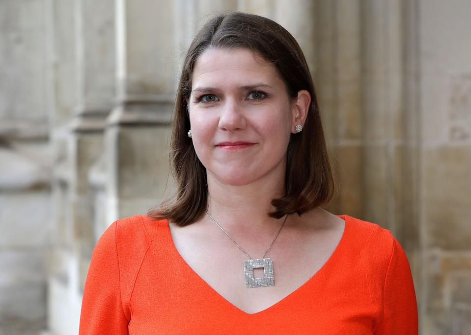 Jo Swinson, Leader of the Liberal Democrats arrives to attend a memorial service for former Leader of the Liberal Democrats Lord Paddy Ashdown at Westminster Abbey in London, Tuesday, Sept. 10, 2019. (AP Photo/Kirsty Wigglesworth)