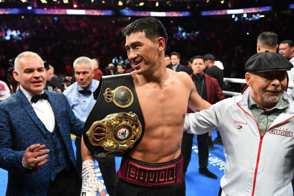 Bivol is a strong favourite to defend his WBA title this weekend (AFP via Getty Images)
