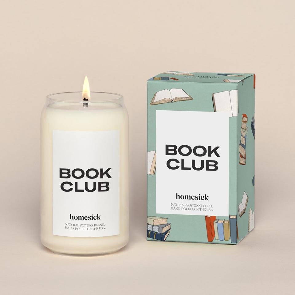 <p><a href="https://go.redirectingat.com?id=74968X1596630&url=https%3A%2F%2Fhomesick.com%2Fproducts%2Fbook-club-candle&sref=https%3A%2F%2Fwww.esquire.com%2Flifestyle%2Fg23477356%2Fbest-gifts-for-book-lovers%2F" rel="nofollow noopener" target="_blank" data-ylk="slk:Shop Now;elm:context_link;itc:0;sec:content-canvas" class="link ">Shop Now</a></p><p>Book Club Candle</p><p>homesick.com</p><p>$28.50</p>