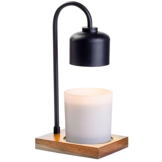 LUXGARDEN Electric Candle Warmer Lamp Wood Lamp Candle Wax Melt