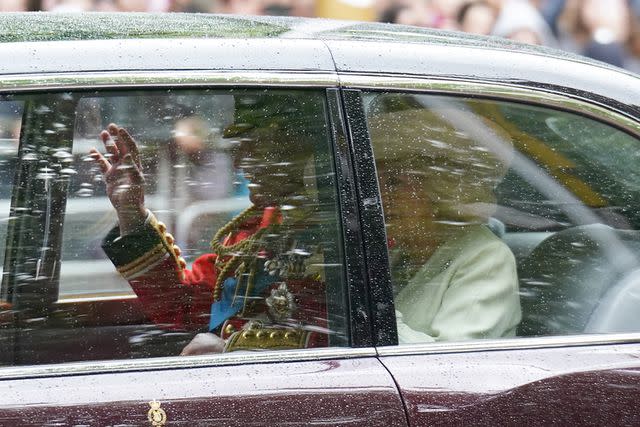 <p>James Manning/PA Images via Getty</p> King Charles and Queen Camilla at Trooping the Colour 2024