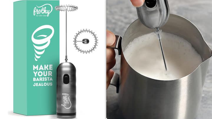 Perfect your at-home lattes with this 58%-off milk frother.