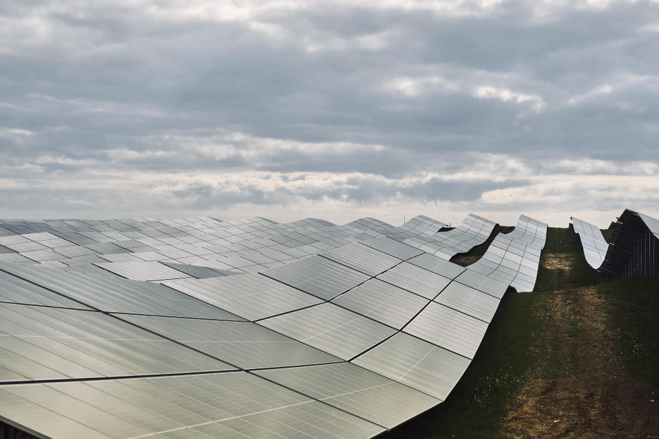 La planta de energía solar Romeral en Olmedilla de Alarcón, España, es uno de los proyectos más nuevos de Iberdrola, empresa de energías eólicas y solar, el 20 de abril de 2021. (Gianfranco Tripodo/The New York Times)