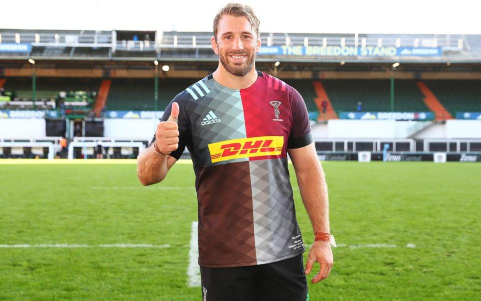 Chris Robshaw pictured after his last game for Harlequins on his 300th appearance  - GETTY IMAGES