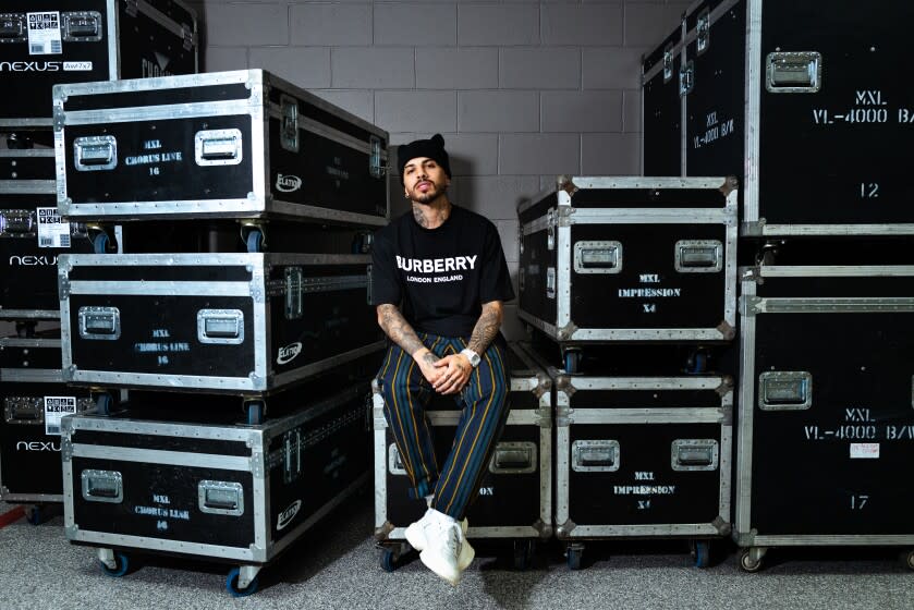 San Juan, Puerto Rico - 10/20/21: Portrait of Puerto Rican rapper and singer Rauw Alejandro who belongs to "the new generation" of Puerto Rican urban singers at Coliseo de Puerto Rico on October 20, 2021 in San Juan. (PHOTOGRAPH BY ERIC ROJAS / FOR THE TIMES)