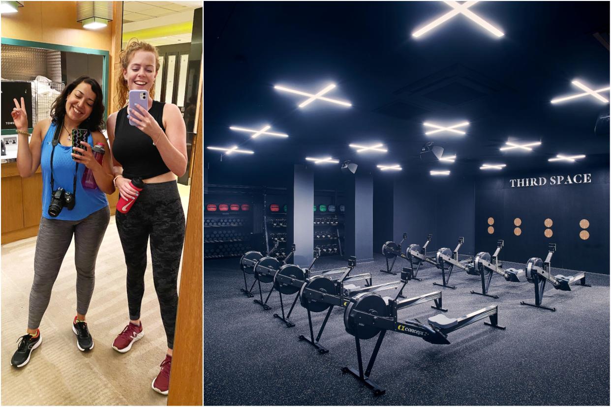 Reporters Urooba Jamal and Kate Duffy toured a luxury fitness club in London.