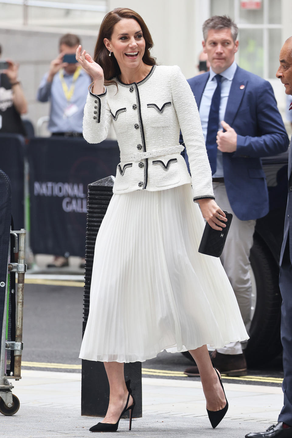 Catherine, Princess of Wales arrives at the reopening of the National Portrait Gallery on June 20, 2023 in London, England. (Neil Mockford / GC Images)