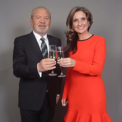 Sarah Lynn and Lord Sugar  - Credit: Yui Mok /PA