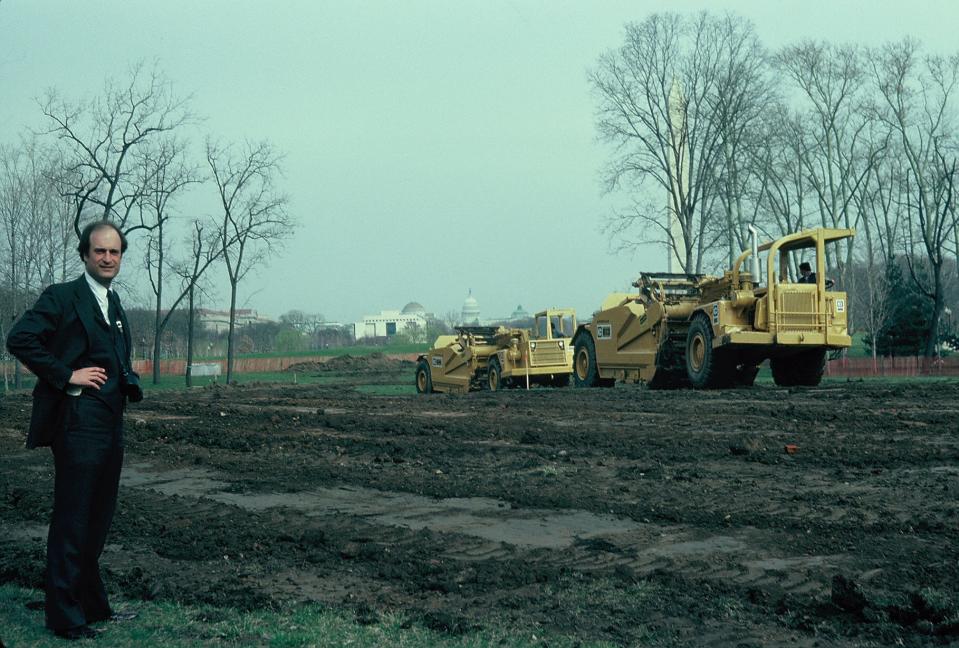 VVMF co-founder Robert Doubek visits the construction site of the Vietnam wall in 1982.