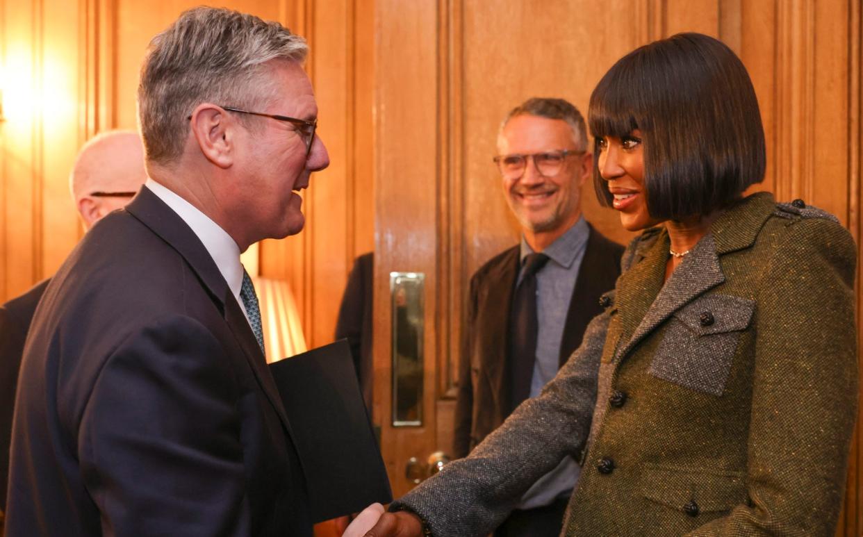 Naomi Campbell and Sir Keir Starmer