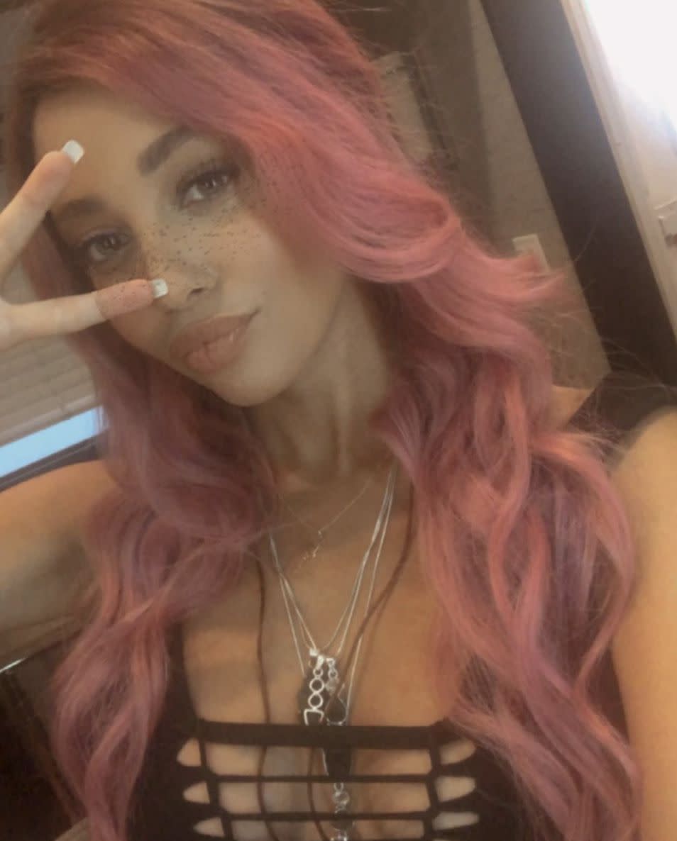 Vanessa Morgan snapped a selfie on set of "Riverdale" the first day back to filming due to coronavirus. "Toni T First Day Back. 6 Months later & 6 months [pregnant]"