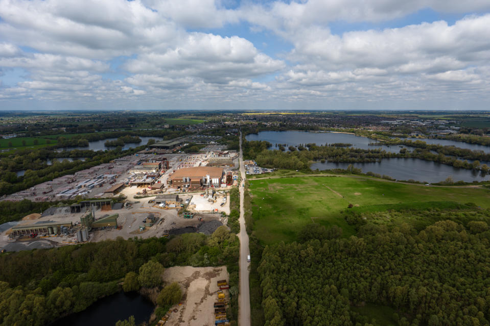 DJI Inspire 3 aerial image of urban and rural landscape