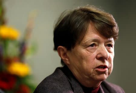 U.S. Securities and Exchange Commission Chair Mary Jo White is interviewed at the Reuters Financial Regulation Summit in Washington, US May 17, 2016. REUTERS/Gary Cameron