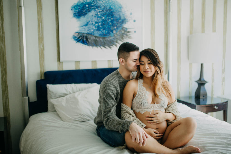 "We decided to do the shoot since I was pregnant at the time. I wanted to document that pregnancy is such a beautiful change in a woman's body and that you can still feel sexy and confident while pregnant. The experience was awesome, and I'd recommend it to any couple or expecting mom." &mdash; <i>Carling Z. </i>