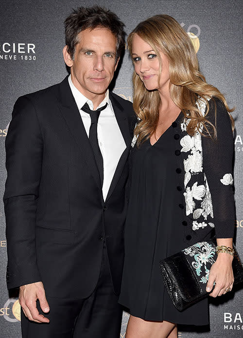 <br>How long they've been married:13 years<br><br>Funnyman Ben Stiller reminisced about falling in love with his wife in Parade magazine in 2013, recallling: ""[Our] relationship was a gradual thing that happened over a quick period of time, maybe seven or eight months," he said. "We just started hanging out with each other and it developed into, 'Wow, this feels great. I really like this person. I think I love this person. I really do - I love this person.' It hit me out of the blue."