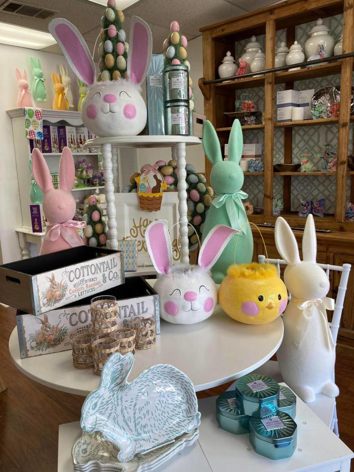 Easter decor at what will soon rebrand as Sweet Evelyn’s at 910 Carroll St. in downtown Perry.