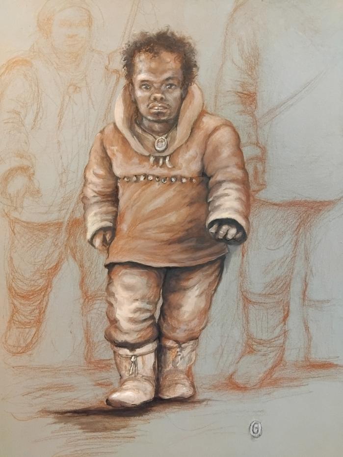 Reconstruction of Romito 2, a 16-year-old teenager with a form of dwarfism who lived 11,000 years ago in southern Italy