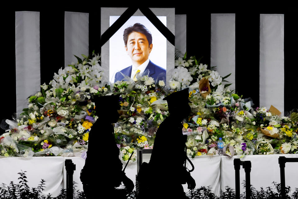 日本前首相安倍晉三遭槍擊身亡，震撼全球。圖片來源：REUTERS/Issei Kato