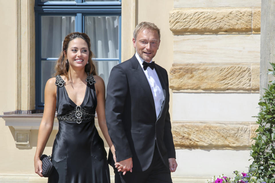 Bei den Bayreuther Festspielen präsentierte Christian Lindner erstmals seine neue Liebe (Bild: Getty Images)