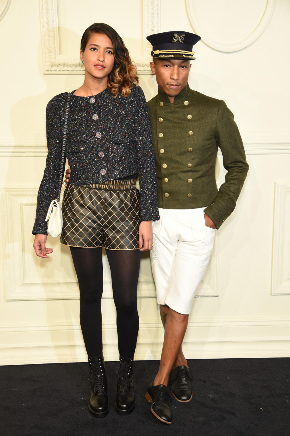 Pharrell Williams with his wife, Helen Lasichanh