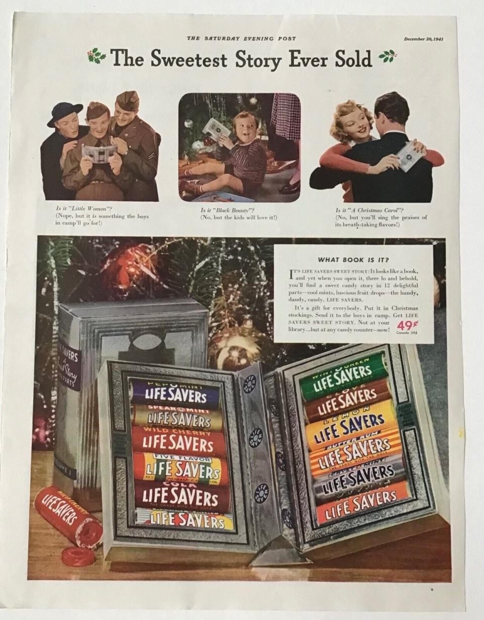 This ad for The Life Savers Sweet Story Book was featured in The Saturday Evening Post in 1941.