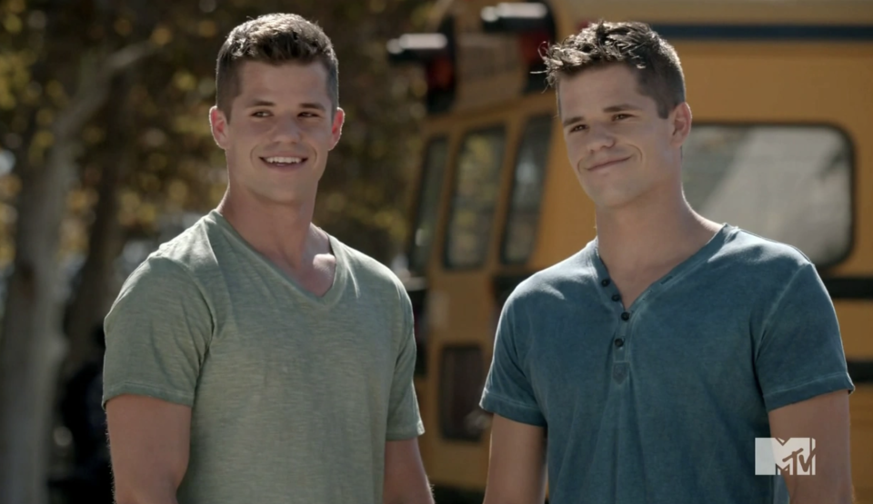 Max and Charlie Carver in "Teen Wolf"