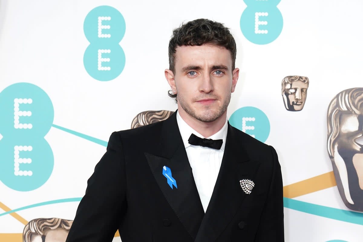 Paul Mescal attending the 76th British Academy Film Awards (Ian West/PA) (PA Wire)