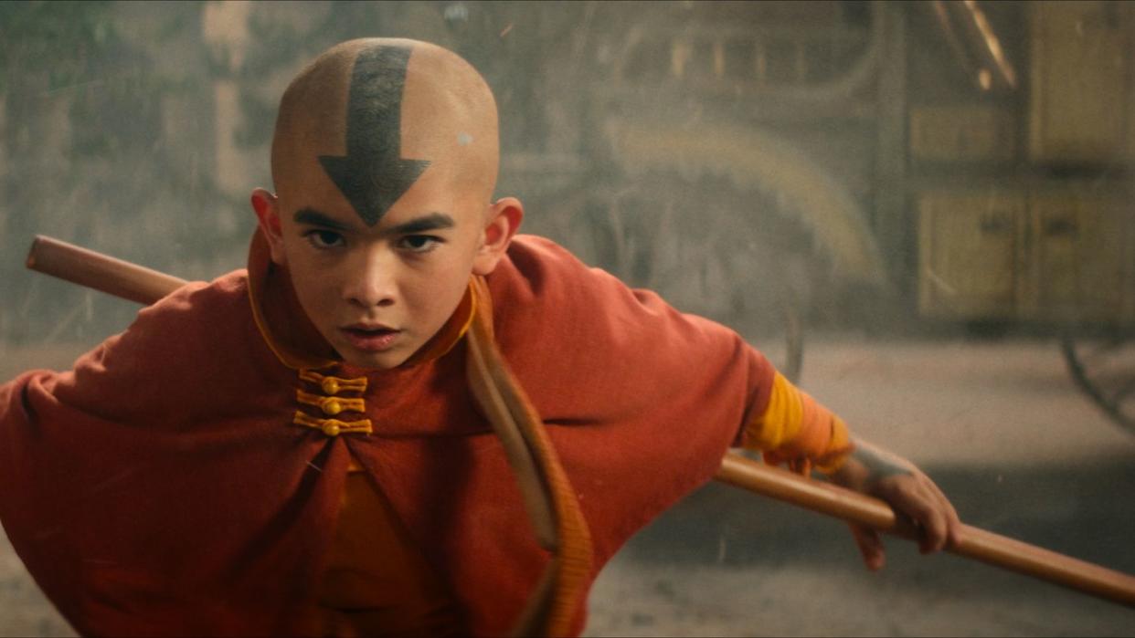 avatar the last airbender gordon cormier as aang in season 1 of avatar the last airbender cr courtesy of netflix © 2023