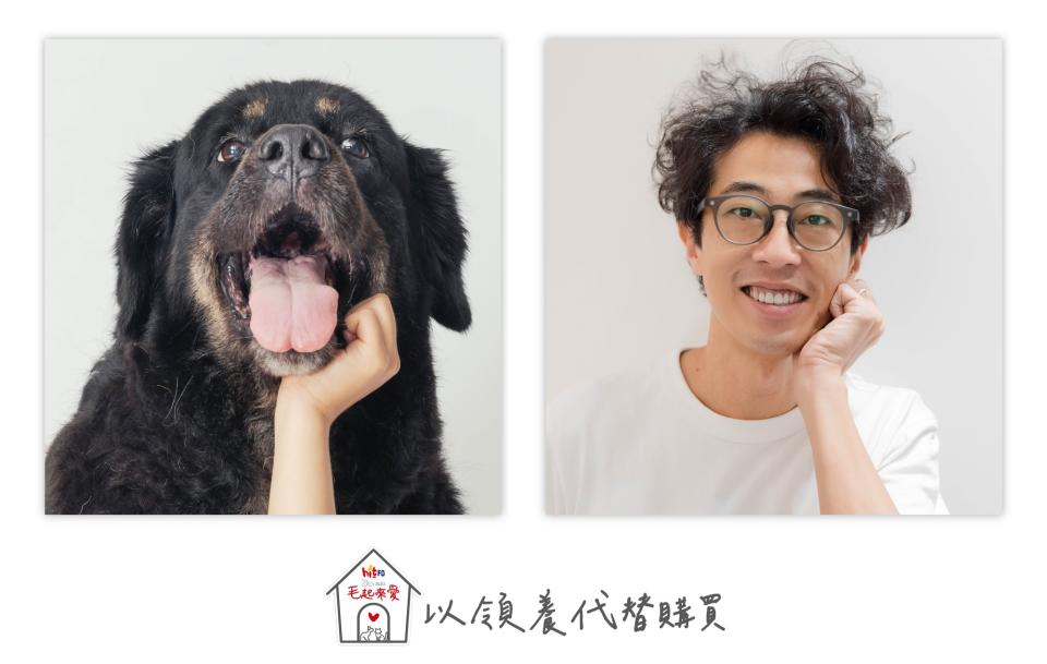 家裡也有養大型犬的馬念先，一看到「獒露露」就融化了。（圖／Hit Fm聯播網提供）