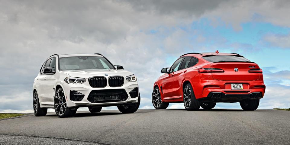 <p>The <a href="https://www.roadandtrack.com/new-cars/future-cars/a26310946/2020-bmw-x3-m-x4-m-reveal-photos-specs-price/" rel="nofollow noopener" target="_blank" data-ylk="slk:M versions of BMW's X3 and X4;elm:context_link;itc:0;sec:content-canvas" class="link ">M versions of BMW's X3 and X4</a> use a new 3.0-liter twin-turbo straight-six that'll eventually find a home <a href="https://www.roadandtrack.com/new-cars/future-cars/a33022178/its-official-2021-bmw-m3-and-m4-get-up-to-510-hp-manual-gearbox-and-rwd-standard/" rel="nofollow noopener" target="_blank" data-ylk="slk:in the new M3 and M4;elm:context_link;itc:0;sec:content-canvas" class="link ">in the new M3 and M4</a>. We'd hold out for the sedan, but the X3's not half-bad looking, and since BMW doesn't make M3 wagons...</p>