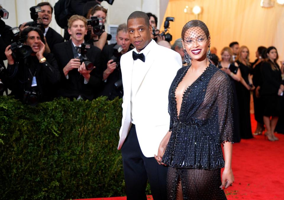 <p>Rumors swirled about problems in Beyonce's marriage in 2014–which were highlighted when footage leaked of the singer's sister, Solange Knowles, fighting with Jay-Z on the night of the Met Gala in 2014. The couple remained tight-lipped about the incident, releasing a <a href="https://abcnews.go.com/Entertainment/jay-finally-opens-infamous-met-gala-fight-beyonces/story?id=49310086" rel="nofollow noopener" target="_blank" data-ylk="slk:joint statement;elm:context_link;itc:0;sec:content-canvas" class="link ">joint statement</a> together. </p>