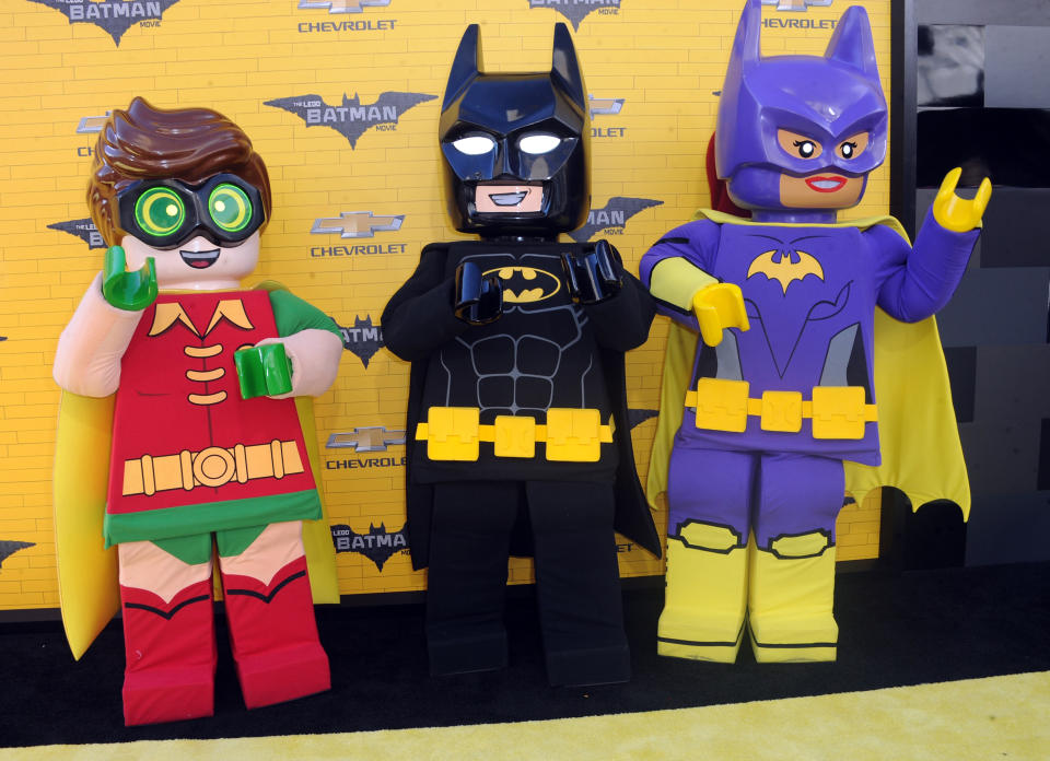 <p>WESTWOOD, CA - FEBRUARY 04: Robin, Batman and Batgirl arrive for the Premiere Of Warner Bros. Pictures' "The LEGO Batman Movie" held at Regency Village Theatre on February 4, 2017 in Westwood, California. (Photo by Albert L. Ortega/Getty Images)</p> 