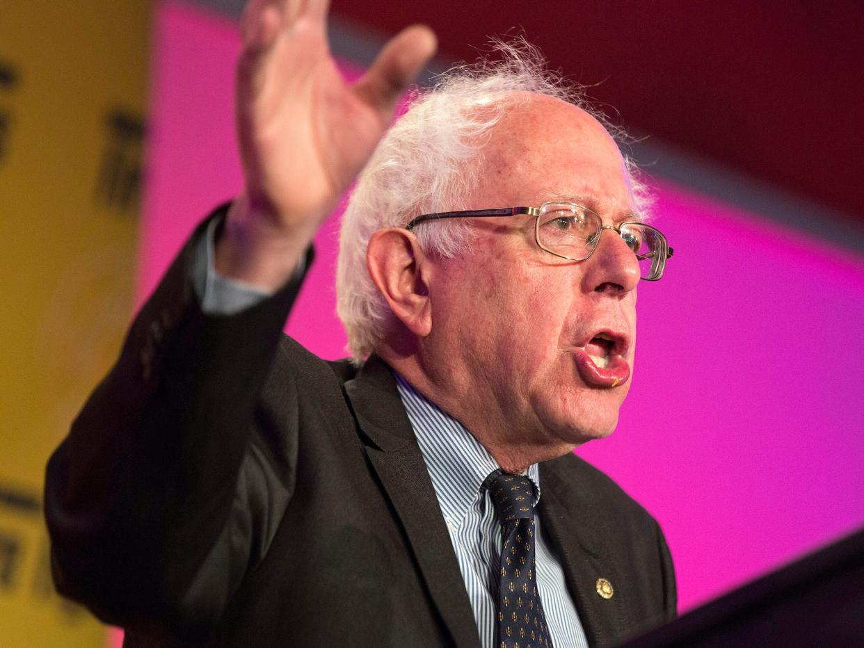 Senator Bernie Sanders accuses Donald Trump of being a 