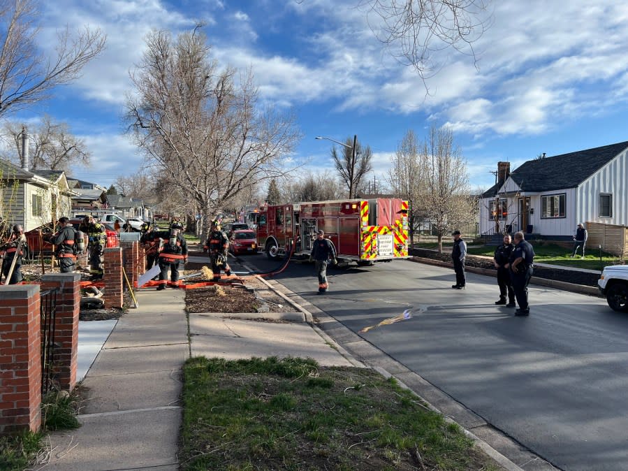 Sunday morning, West Metro Fire Rescue responded to a fire at a home in the 2500 block of Fenton Street in Edgewater after neighbors called reporting smoke. (West Metro Fire Rescue)