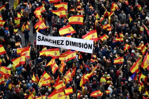 Right-wing groups are furious with the socialist government for negotiating with Catalonia's separatist executive