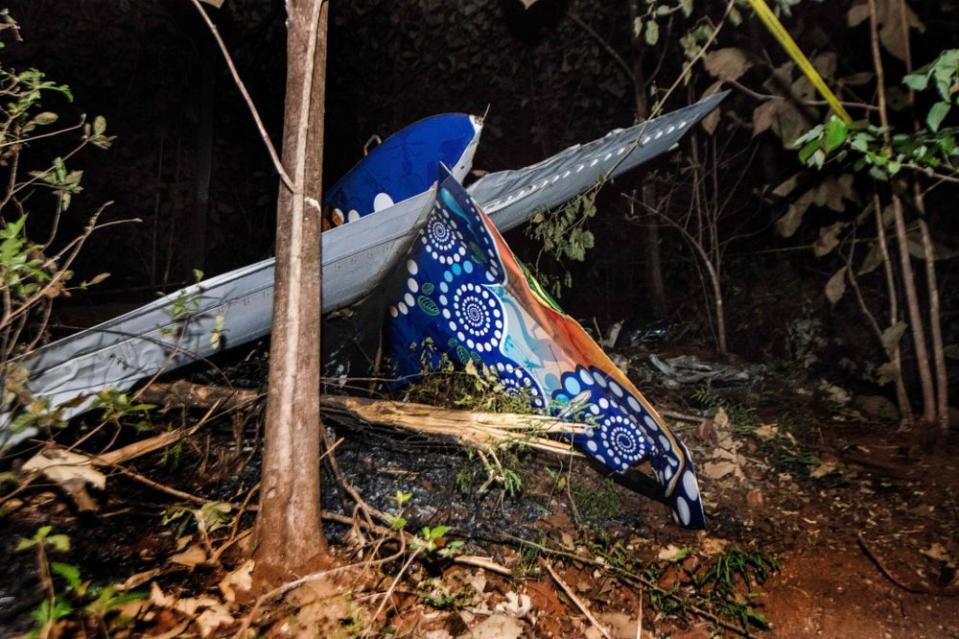 Wreckage from the Costa Rican plane crash