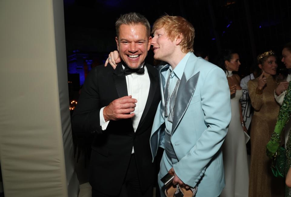 <p>Matt Damon and Ed Sheeran</p>