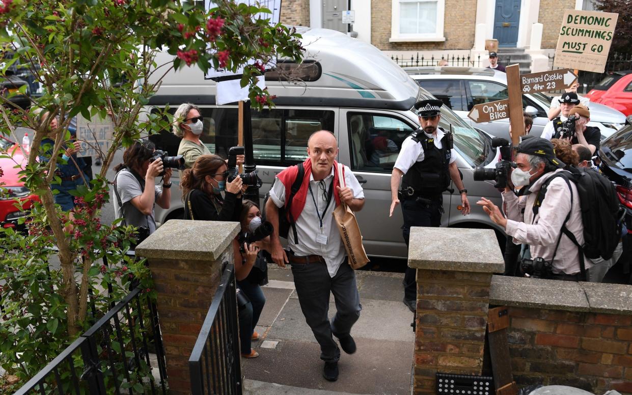 Dominic Cummings pictured after having been caught breaching lockdown rules - Getty Images Europe