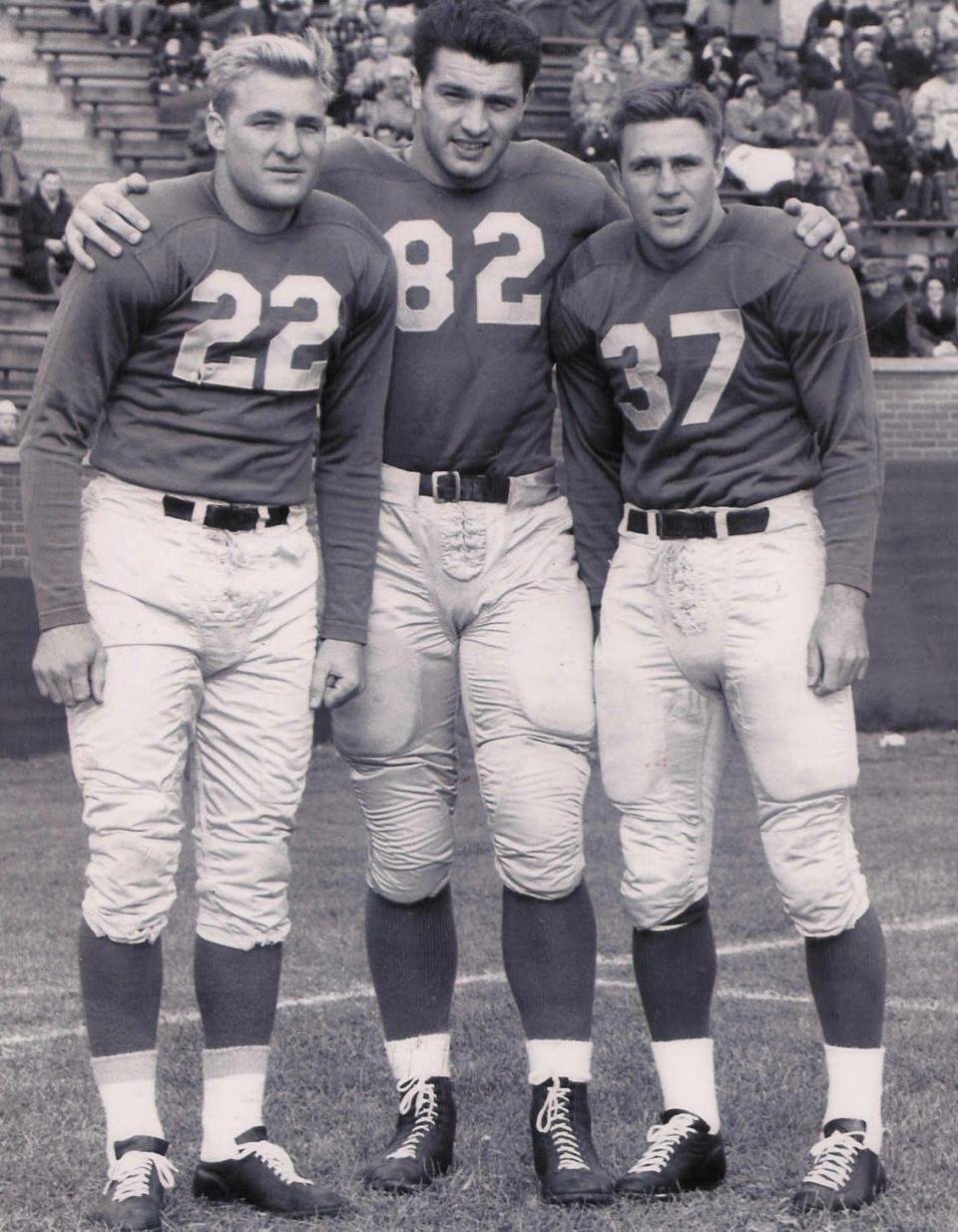 Left to right: Bobby Layne, Leon Hart and Doak Walker.