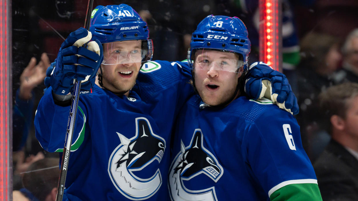 The Vancouver Canucks have the sixth-best points percentage in the NHL since Bruce Boudreau took over behind the bench in December. (Photo by Derek Cain/Icon Sportswire via Getty Images)
