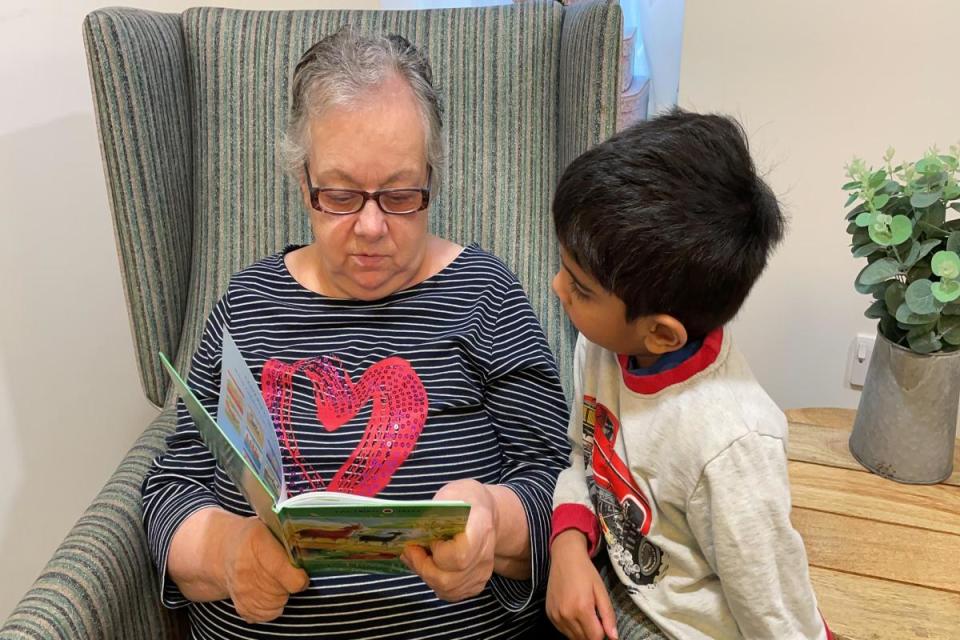 Children listen to bedtime stories read by care home residents <i>(Image: Highmarket house)</i>