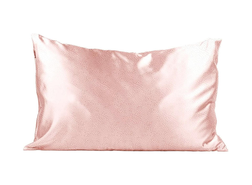 This satin pillowcase will keep your pillow free from dust and allergens. (Source: Amazon)