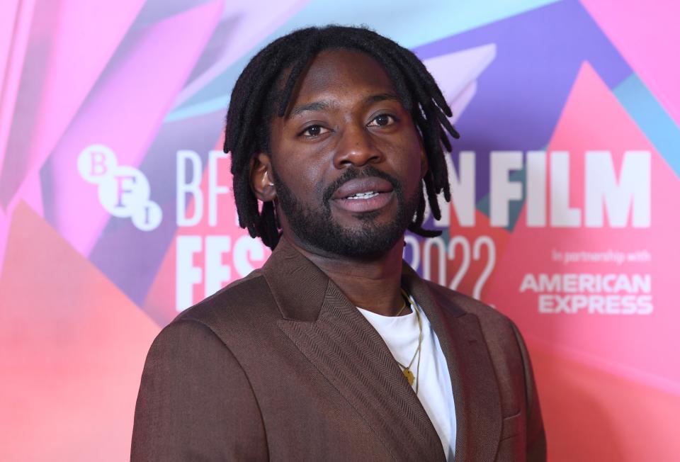 LONDON, ENGLAND - OCTOBER 09:  Natey Jones attends the "Pretty Red Dress" World Premiere during the 66th BFI London Film Festival at BFI Southbank on October 09, 2022 in London, England. (Photo by Joe Maher/Getty Images for BFI)