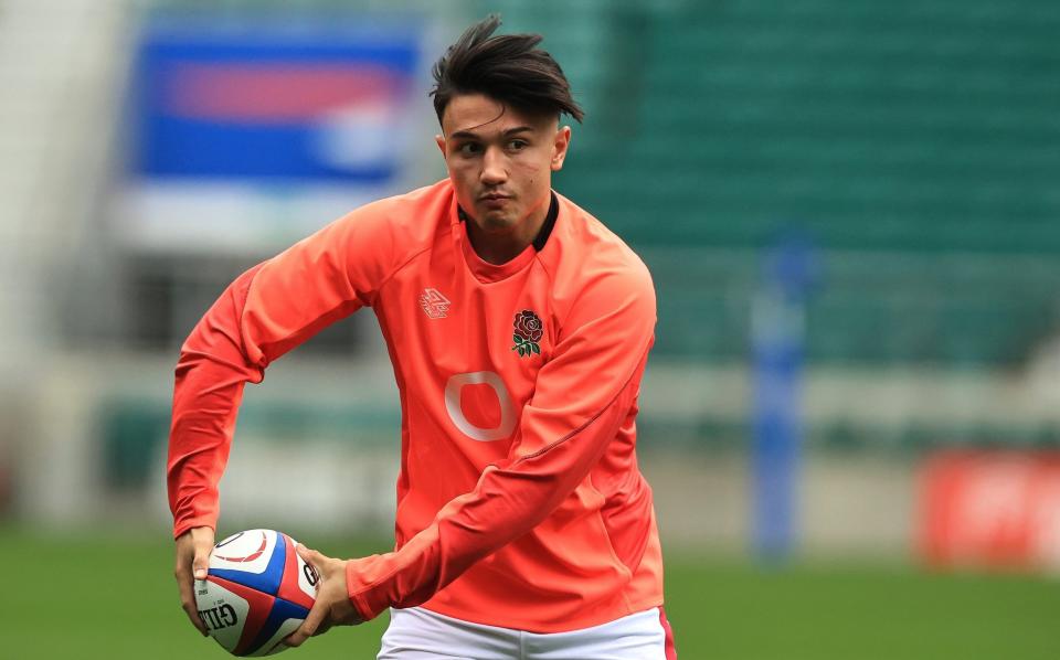 Marcus Smith passes the ball during the England captain's run at Twickenham Stadium on November 12, 2021 in London, England - England's Marcus Smith era begins against Australia - and the hype feels justified - GETTY IMAGES