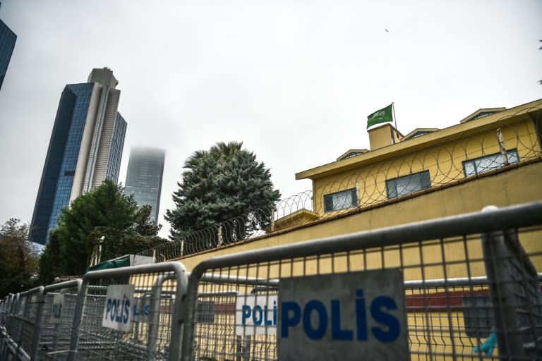 Cleaners were seen going into the Saudi consulate building in Istanbul around lunchtime Monday