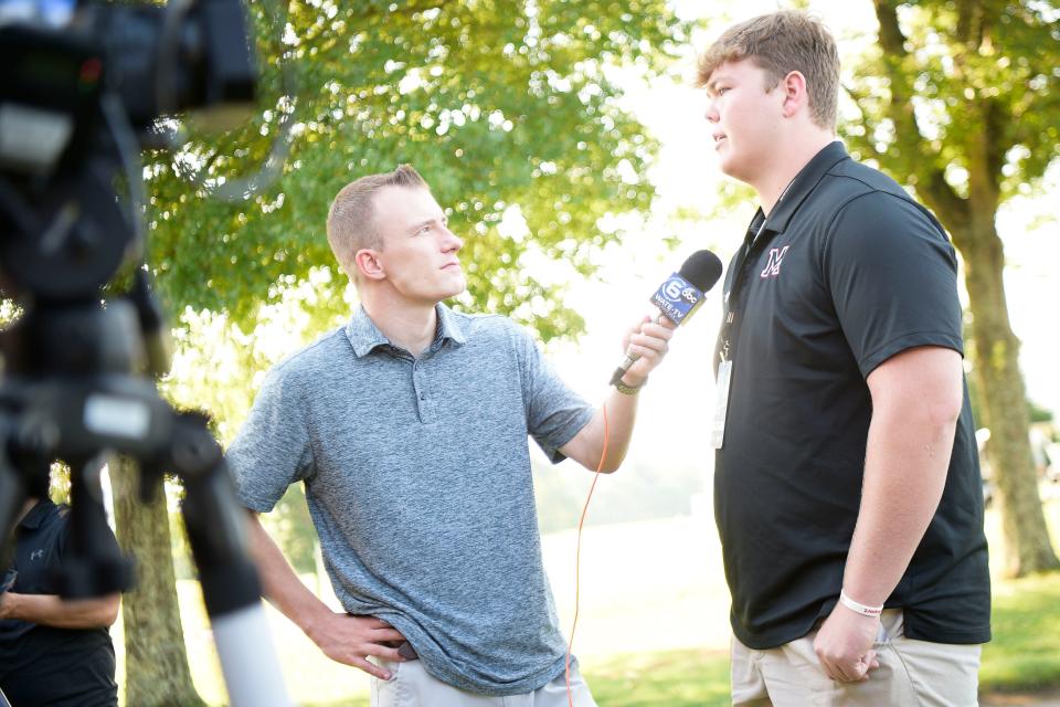 Maryville's Cal Grubbs during the 2022 Knoxville-area high school football media at Three Ridges Golf Course in Knoxville, Tenn. on Friday, July 15, 2022.